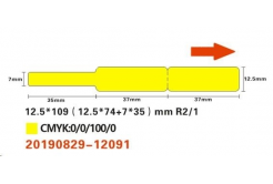 Niimbot címkék a kábelekhez RXL A2K18638301, 12,5x109mm 65db Yellow a D11 és D110 esetében