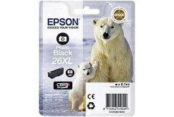 Epson T26314012, T263140, 26XL fotó fekete (photo black) eredeti tintapatron