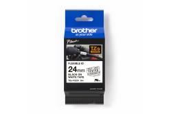 Brother TZ-FX251 / TZe-FX251 Pro Tape, 24mm x 8m, fekete nyomtatás/fehér alapon, eredeti szalag