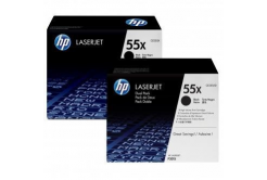 HP 55X CE255XD dualpack fekete (black) eredeti toner