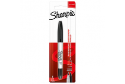 Sharpie 1985877, marker twin tip, fekete, 1db, 0.5/0.9mm, állandó, blistr
