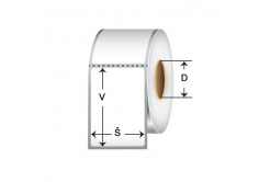 Öntapadós PP (polipropilén) címkék, 69x48mm, 1500db, a TTR, sárga, tekercs