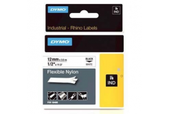 Dymo Rhino 18488, S0718100, 12mm x 3,5m fekete nyomtatás / fehér alapon, eredeti szalag