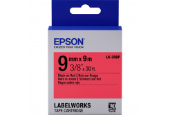 Epson LabelWorks LK-3RBP C53S653001 9mm x 9m, fekete nyomtatás / pasztell piros alapon, eredeti szalag