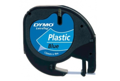 Dymo LetraTag 59426,S0721600 / S0721650 12mm x 4m,fekete nyomtatás / kék alapon, eredeti szalag