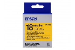 Epson LabelWorks LK-5YBW C53S655010 18mm x 9m, fekete nyomtatás / sárga alapon, erős ragasztó, eredeti szalag