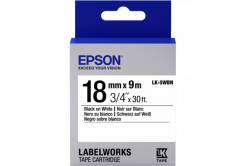 Epson LabelWorks LK-5WBN C53S655006 18mm x 9m, fekete nyomtatás / fehér alapon, eredeti szalag