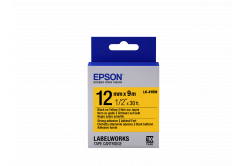 Epson LabelWorks LK-4YBW C53S654014 12mm x 9m, fekete nyomtatás / sárga alapon, erős ragasztó, eredeti szalag