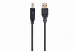 Kabel CABLEXPERT CCP-USB2-AMBM-10 USB A-B 3m 2.0 HQ Black, zlacené kontakty