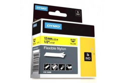 Dymo Rhino 18490, S0718080, 12mm x 3,5m fekete nyomtatás / sárga alapon, eredeti szalag