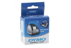 Dymo 11353, S0722530, 13mm x 25mm, fehér papír címkék