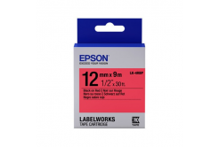 Epson LabelWorks LK-4RBP C53S654007 12mm x 9m, fekete nyomtatás / pasztell piros alapon, eredeti szalag