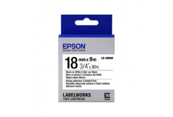 Epson LabelWorks LK-5WBW C53S655012 18mm x 9m, fekete nyomtatás / fehér alapon, erős ragasztó, eredeti szalag