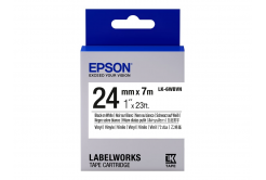 Epson LabelWorks LK-6WBVN C53S656020 24mm x 7m, fekete nyomtatás / fehér alapon, vinil, eredeti szalag