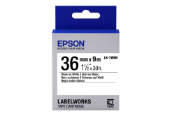 Epson LabelWorks LK-7WBN C53S657006 36mm x 9m, fekete nyomtatás / fehér alapon, eredeti szalag