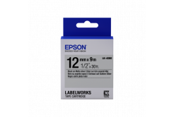 Epson LabelWorks LK-4SBE C53S654017 12mm x 9m, fekete nyomtatás / matt ezüst alapon, matt, eredeti szalag