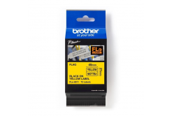 Brother FLE-6511 Pro Tape, 45mm x 10.5mm, fekete nyomtatás/sárga alapon, 72db, eredeti szalag