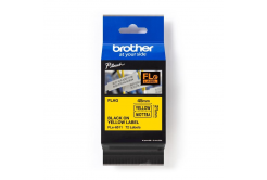 Brother FLE-6511 Pro Tape, 45mm x 10.5mm, fekete nyomtatás/sárga alapon, 72db, eredeti szalag