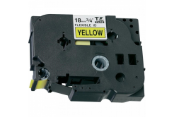 Brother TZ-FX641/TZe-FX641 18mm x 8m, flexi, fekete nyomtatás / sárga alapon, kompatibilis szalag 