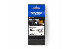 Brother TZ-FX231 / TZe-FX231 Pro Tape, 12mm x 8m, fekete nyomtatás/fehér alapon, eredeti szalag